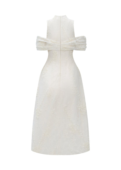 Pamela Lace Bow Midi Dress