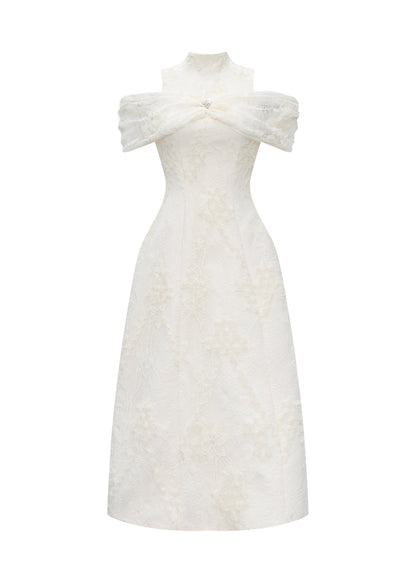 Pamela Lace Bow Midi Dress