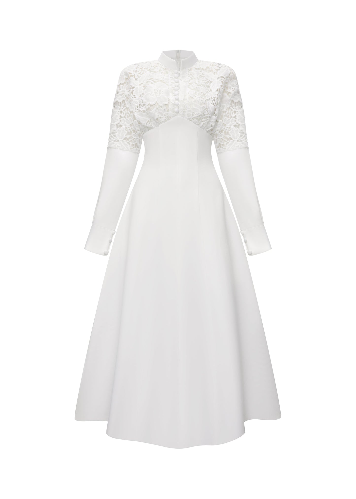 Emily Lace long sleeves Midi dress