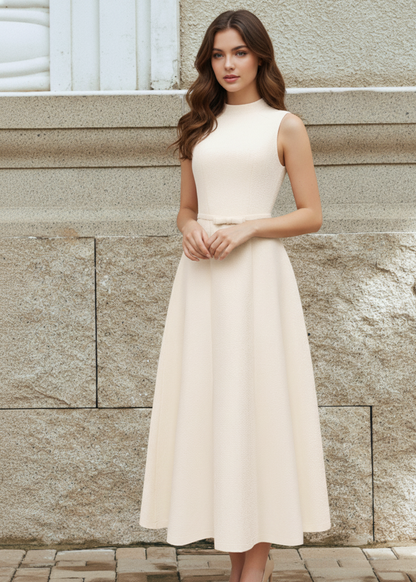 Lisana Highneck Midi Dress