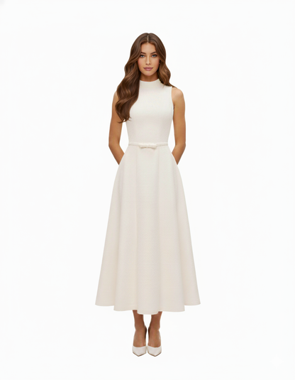 Lisana Highneck Midi Dress