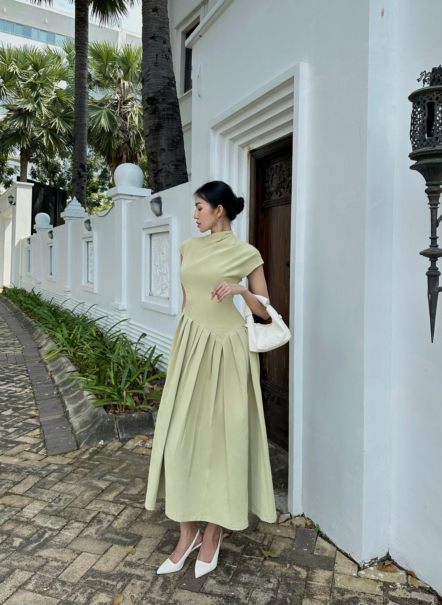 Oliver Pleated Midi Dress